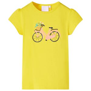 vidaXL T-shirt til b&oslash;rn str. 104 gul
