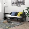 vidaXL daybed med madras 90x200 cm massivt fyrretr&aelig; sort