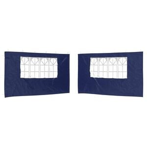 vidaXL Festasidev&aelig;g 2 pcs 400 x 195 cm Bl&aring; PE og st&aring;l