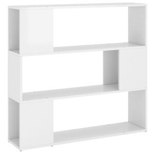 vidaXL bogskab/rumdeler 100x24x94 cm konstrueret tr&aelig; hvid h&oslash;jglans