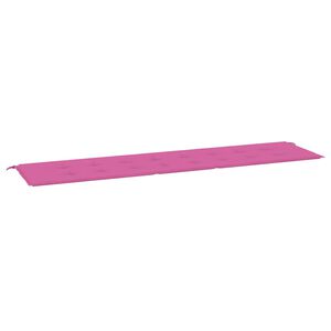 vidaXL hynde til haveb&aelig;nk 200x50x4 cm stof pink