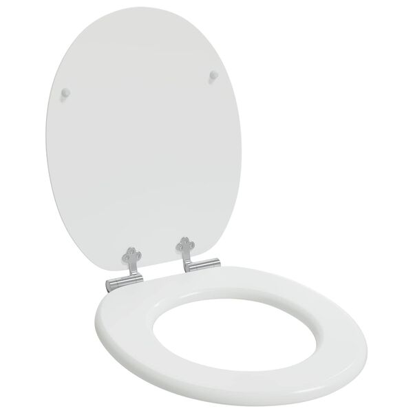 vidaXL Bl&oslash;dt lukket toiletbr&aelig;t Hvid 44 x 38 cm MDF plade