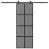 vidaXL skyded&oslash;r med hardwares&aelig;t 76x205 cm h&aelig;rdet glas og aluminium