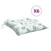 vidaXL stolehynder 6 stk. 40x40x7 cm stof bladm&oslash;nster