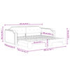 vidaXL daybed med udtræk 100x200 cm stof lysegrå