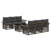 vidaXL Havesofa S&aelig;t 7 stk. Gr&aring; og M&oslash;rkegr&aring; polyrattan