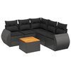 vidaXL sofas&aelig;t til haven 6 dele med hynder polyrattan sort