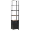 vidaXL bogreol 40,5x32,5x180 cm massivt grantr&aelig; og st&aring;l