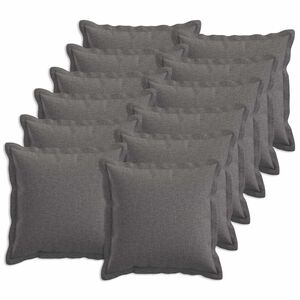 vidaXL Pudebetr&aelig;k 12 stk. HOUTEN Lysegr&aring; 40 x 40 cm Faux Linned