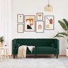 vidaXL 2-personers Chesterfield-sofa med bolsterpuder fløjl mørkegrøn