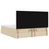 vidaXL osmannisk sengeramme med madrasser 200x200 cm stof cremefarvet