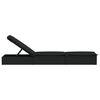 vidaXL liggestol 1 stk. med hynde 201x55x62 cm polyrattan sort