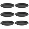 vidaXL Rund Blomsterbakke 6 pcs Sort &Oslash; 14 x 2 cm Plastik
