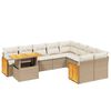 vidaXL sofas&aelig;t til haven 10 dele med hynder polyrattan beige
