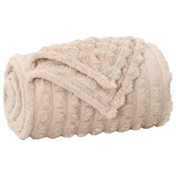 vidaXL Kastet&aelig;pper 6 pcs Beige 270 x 240 cm Fleece