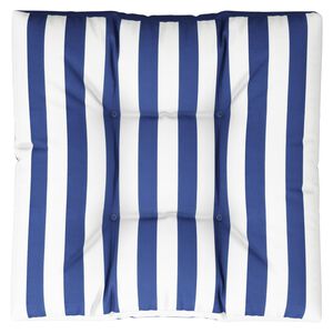 vidaXL pallehynde 70x70x12 cm stof stribet bl&aring; og hvid