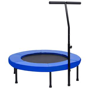 vidaXL fitnesstrampolin med h&aring;ndtag og sikkerhedspude 102 cm