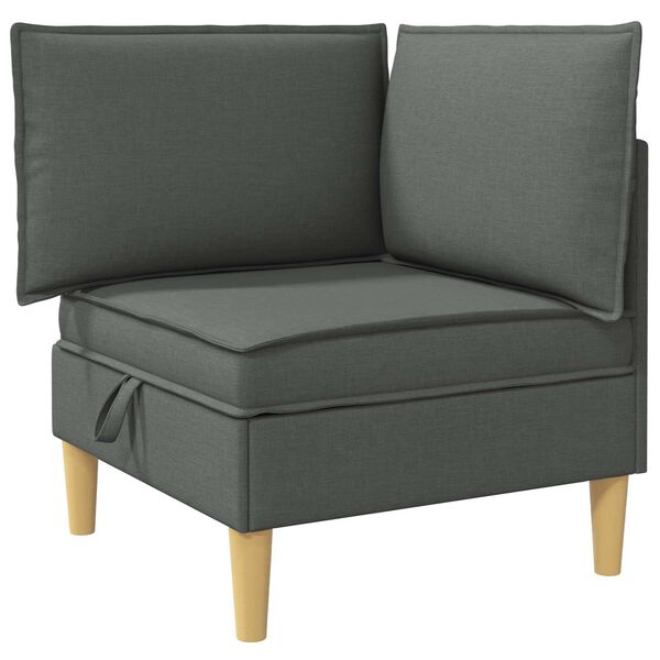 vidaXL Opbevaringstomane M&oslash;rkegr&aring;