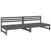 vidaXL midtermoduler til havesofa 2 stk. 120x80 cm massivt fyr gr&aring;
