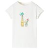 T-shirt til b&oslash;rn str. 140 ecrufarvet