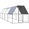 vidaXL udend&oslash;rs h&oslash;nseg&aring;rd 2x8x2 m galvaniseret st&aring;l