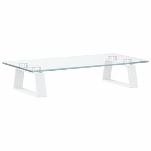 vidaXL sk&aelig;rmstander 40x20x8 cm h&aelig;rdet glas og metal hvid