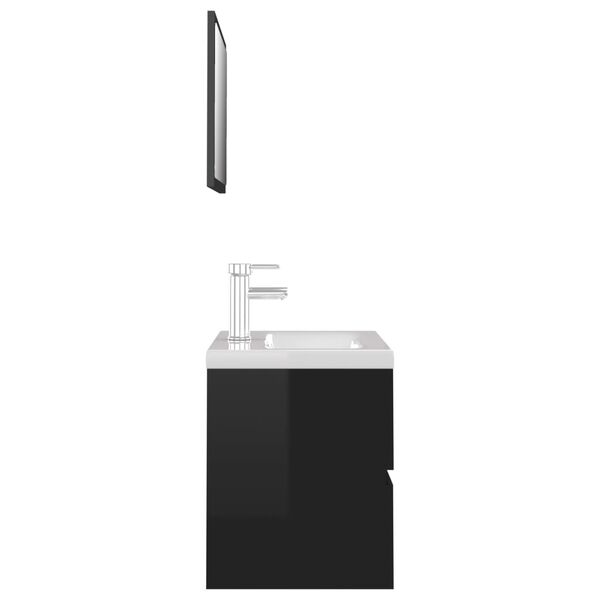 vidaXL badev&aelig;relsesm&oslash;bels&aelig;t konstrueret tr&aelig; sort h&oslash;jglans