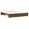 vidaXL sengeramme 200x200 cm massivt tr&aelig; gyldenbrun