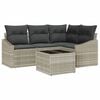 vidaXL Havesofa S&aelig;t 5 stk. Lysegr&aring; polyrattan