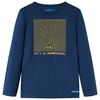 vidaXL Lang&aelig;rmet T-shirt til b&oslash;rn str. 116 marinebl&aring;