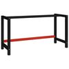 vidaXL stel til arbejdsb&aelig;nk 150x57x79 cm metal sort og r&oslash;d