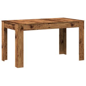 vidaXL spisebord 140x74,5x76 cm konstrueret tr&aelig; antikt tr&aelig;look