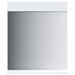 vidaXL badev&aelig;relsesspejl med hylde BERG 60x12x70 cm massivt tr&aelig; hvid