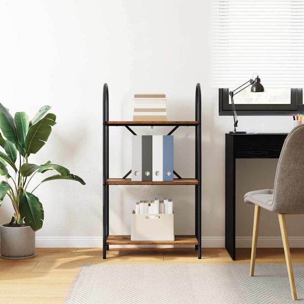 vidaXL Bogreol Gammelt tr&aelig; 60 x 30 x 109 cm Konstrueret tr&aelig;