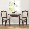 vidaXL spisebordsstole med hynder 2 stk. massivt gummitræ brun