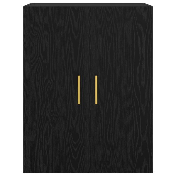 vidaXL Vægmonteret skab Vægmonteret 2 pcs Sort eg 69,5 x 34 x 90 cm