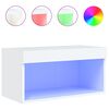 vidaXL tv-bord med LED-lys 60x30x30 cm hvid