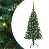 vidaXL Hj&oslash;rne Kunstigt Juletr&aelig; med 150 LED'er Gr&oslash;n 120 cm PVC og metal
