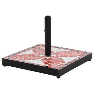 vidaXL parasolfod 12 kg firkantet terrakotta og hvid