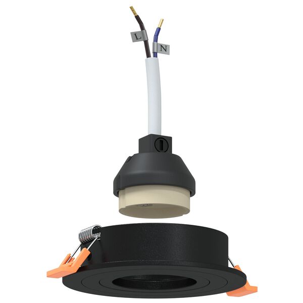 vidaXL Spotlight 12 pcs Sort 9 x 9 x 2 cm Aluminium