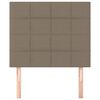 vidaXL sengegavl Taupe 90x5x118/128 cm Stof