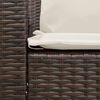 vidaXL havesofa med hynder polyrattan brun