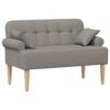 vidaXL L&aelig;nestol med knap tufting Gr&aring;brun 120 x 65 x 79 cm Stof