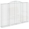 vidaXL buet gabionkurv 300x30x200/220 cm galvaniseret jern