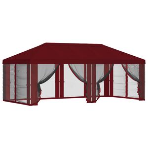 vidaXL Gazebo Cover med sidev&aelig;gge 6 x 3 m Bordeaux Polyester 190
