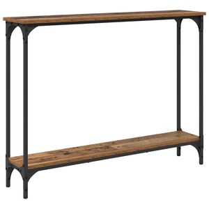 vidaXL Konsolbord Gammelt tr&aelig; 100 x 22,5 x 75 cm Konstrueret tr&aelig;