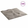 vidaXL V&aelig;gpaneler 48 pcs BetonGr&aring; 50 x 50 cm XPS Skum
