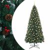 vidaXL Kunstigt h&aelig;ngslet juletr&aelig; med julekugler 500 cm 900 LED'er