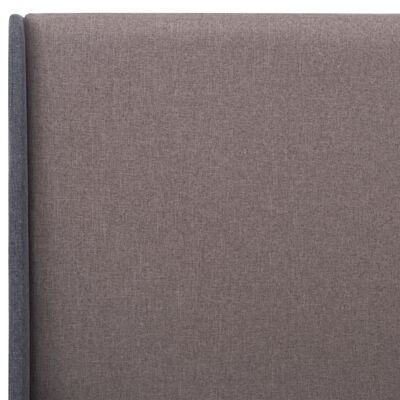 vidaXL sengestel 100x200 cm stof gråbrun