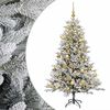 vidaXL Kunstigt juletr&aelig; med julekugle 120 cm 150 LED'er Varm hvid